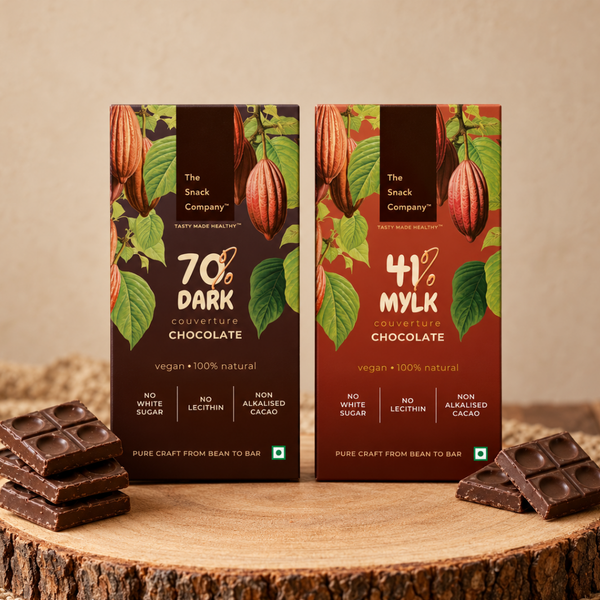 41% Couverture MYLK 60gram x 70% Couverture DARK 60gram Combo