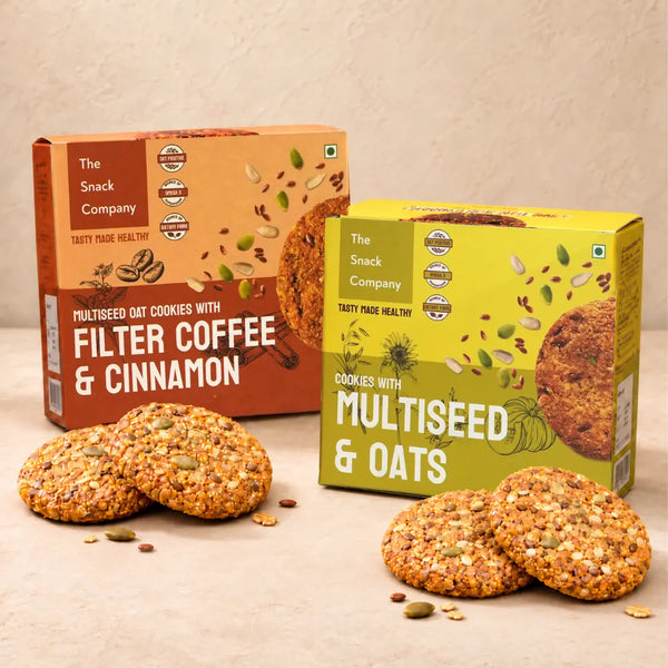 Multi Seed & Oats Cookies Combo (Classic & Filter Coffee Cinnamon)