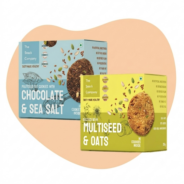 Multi Seed & Oats Cookies Combo (Chocolate Sea Salt & Classic)