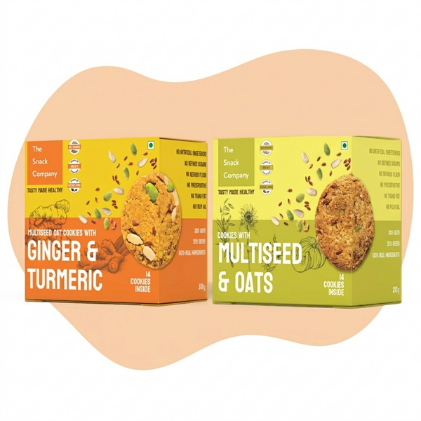Multi Seed & Oats Cookies Combo (Classic & Ginger Turmeric)