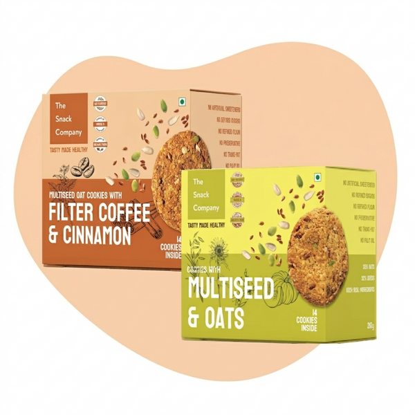 Multi Seed & Oats Cookies Combo (Classic & Filter Coffee Cinnamon)