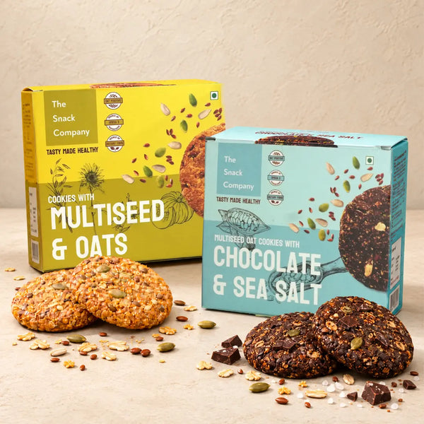 Multi Seed & Oats Cookies Combo (Chocolate Sea Salt & Classic)