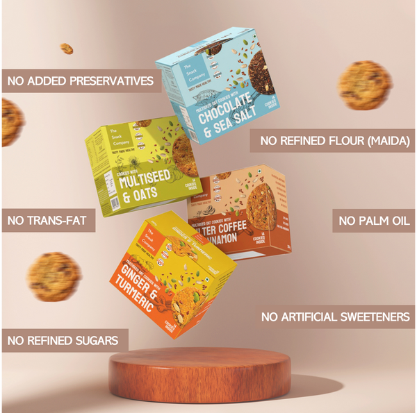 Multi Seed & Oats Cookies Combo (Classic & Ginger Turmeric)