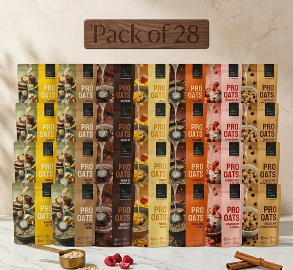 Pack of 28 Pro Oats packs for healthy mornings and snack option