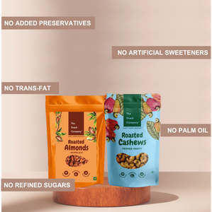 Roasted Nuts - Salt & Pepper Cashew & Smoky Barbeque Almonds (100 gmx2)