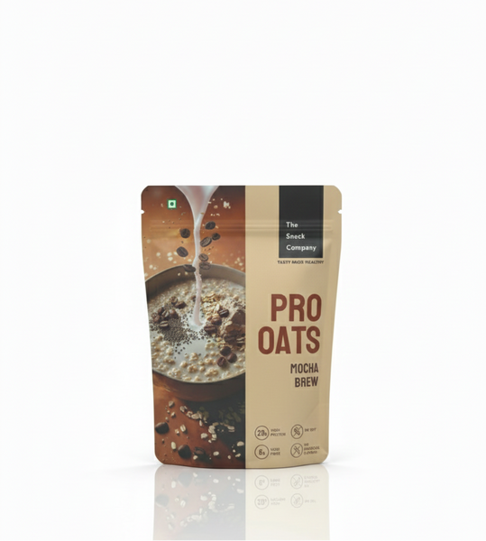 Pro Oats Mocha Brew package on a white background