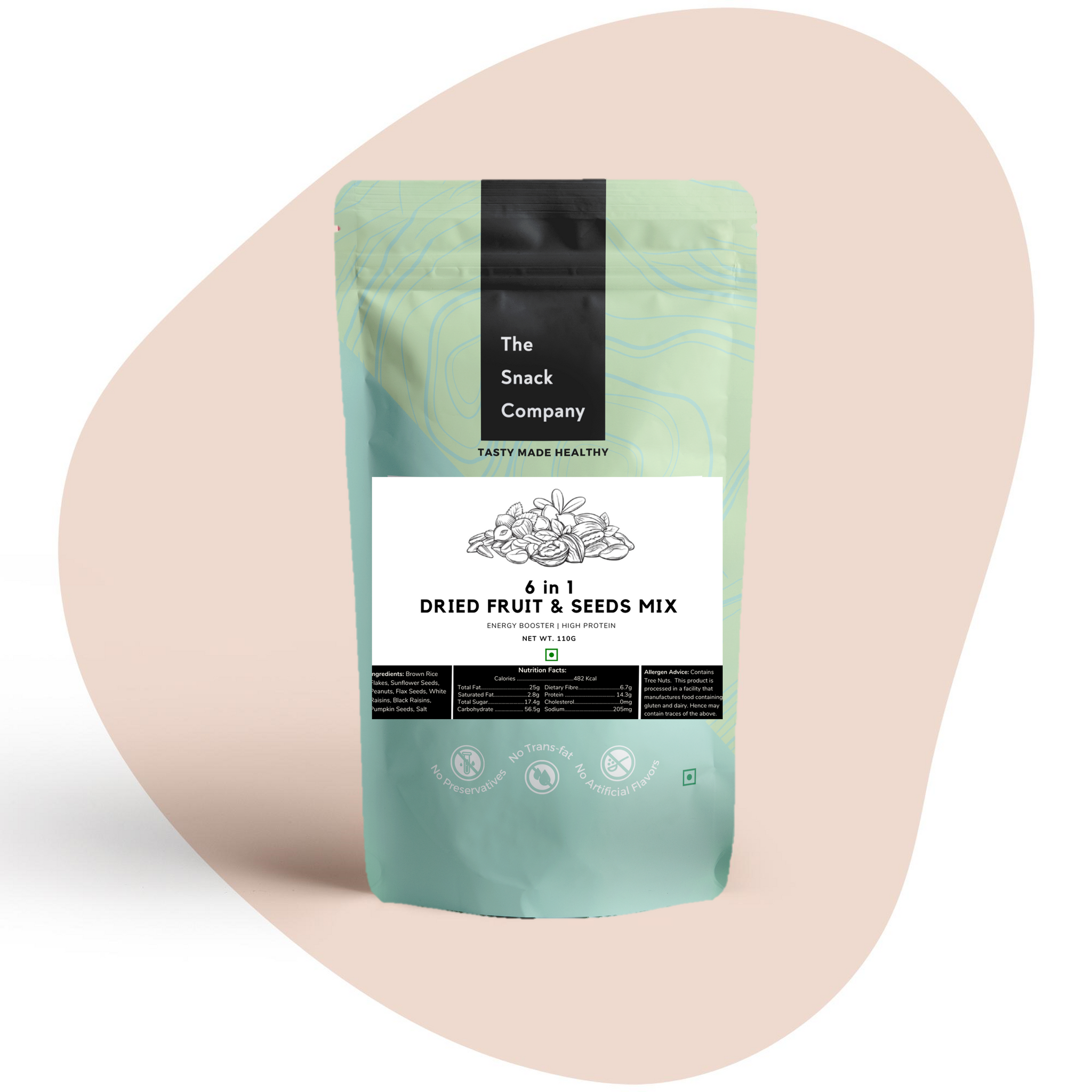 6 in 1 Dried Fruit & Seeds Mix